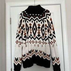 Show Me Your MuMu Black and White Vail Turtleneck Sweater